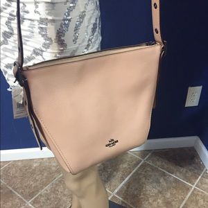 Coach Natural Leather Soft Pink/Peach Purse